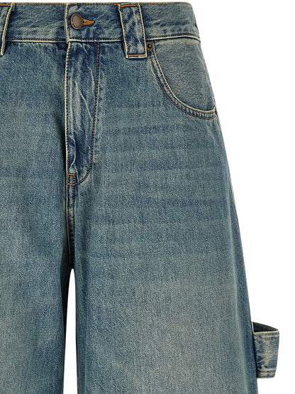 Darkpark Blue Cotton Relaxed Fit Jeans