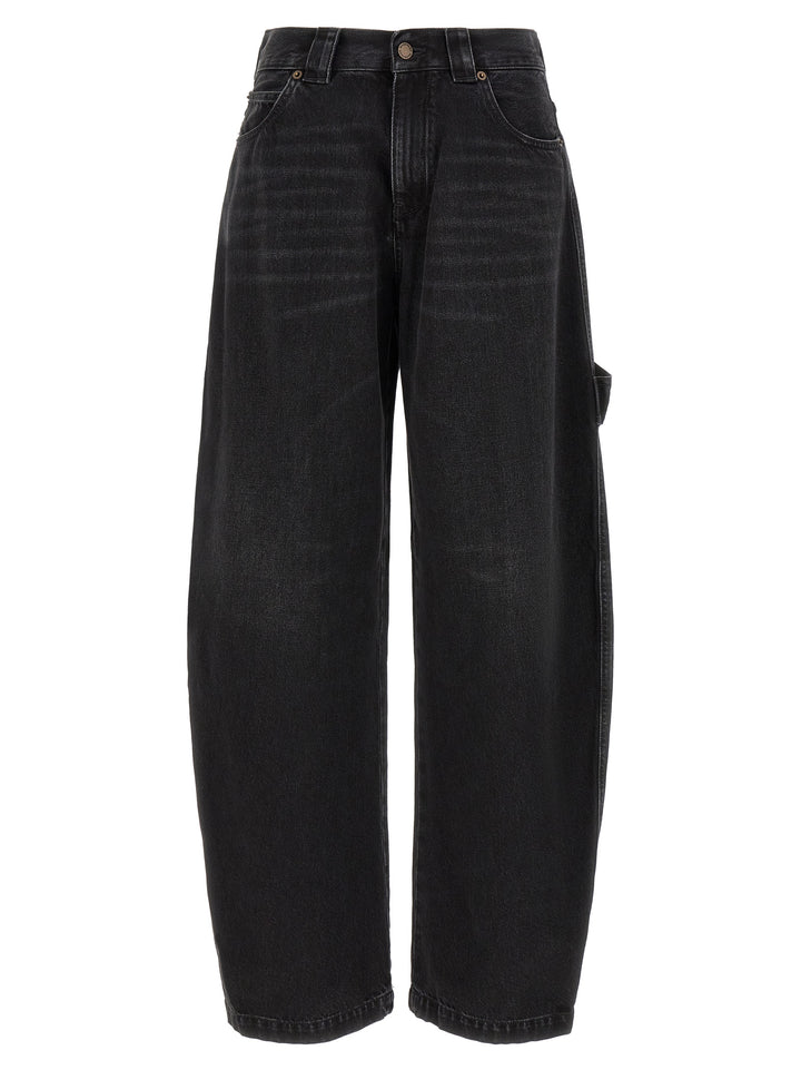 Darkpark Black Cotton Relaxed Fit Jeans