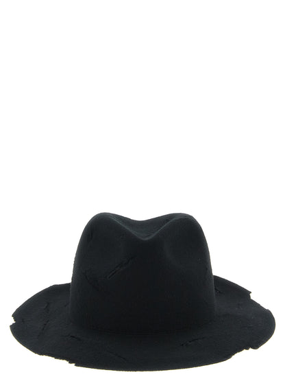 Yohji Yamamoto Black Wool Fedora