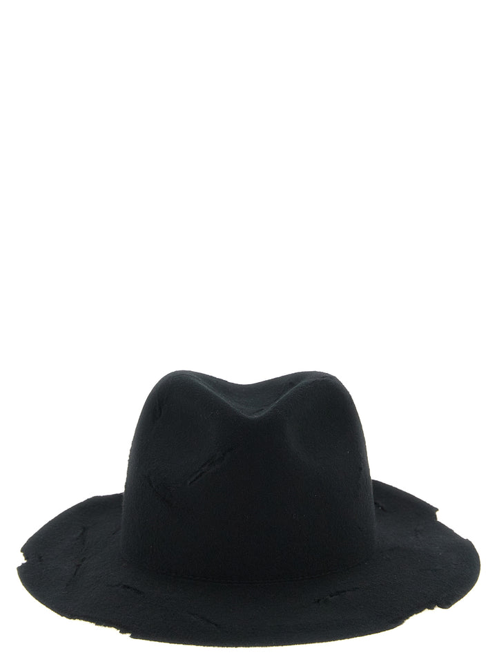 Yohji Yamamoto Black Wool Fedora
