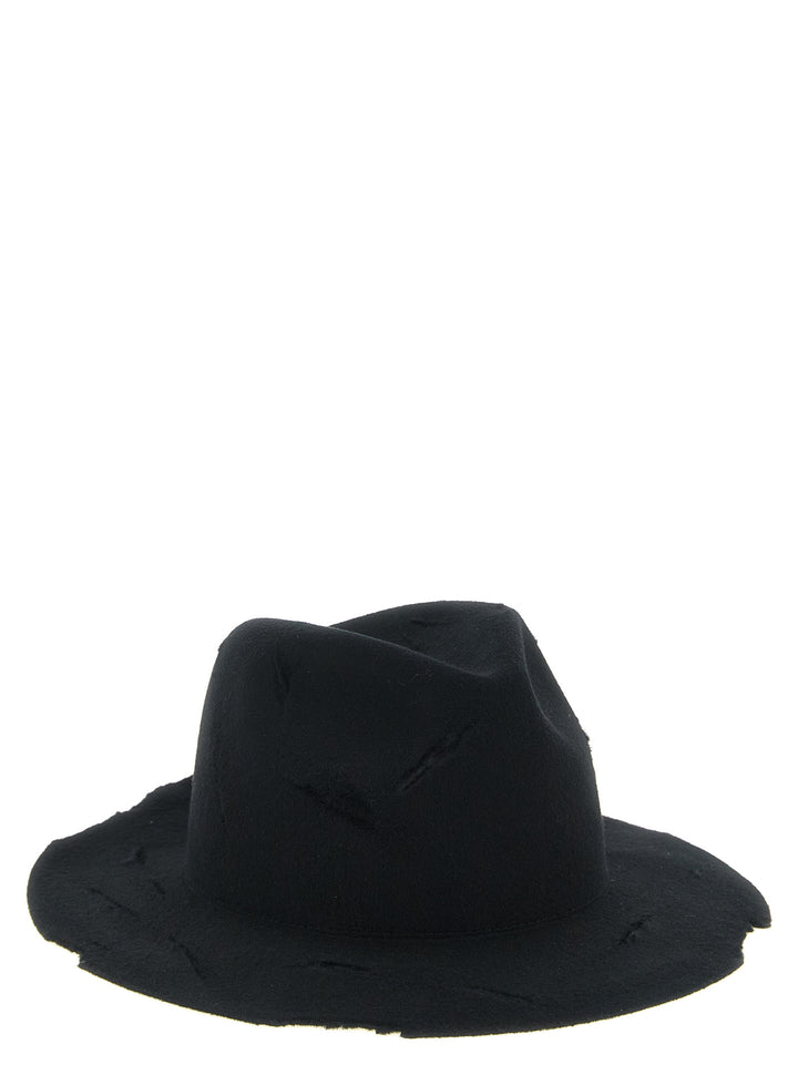 Yohji Yamamoto Black Wool Fedora