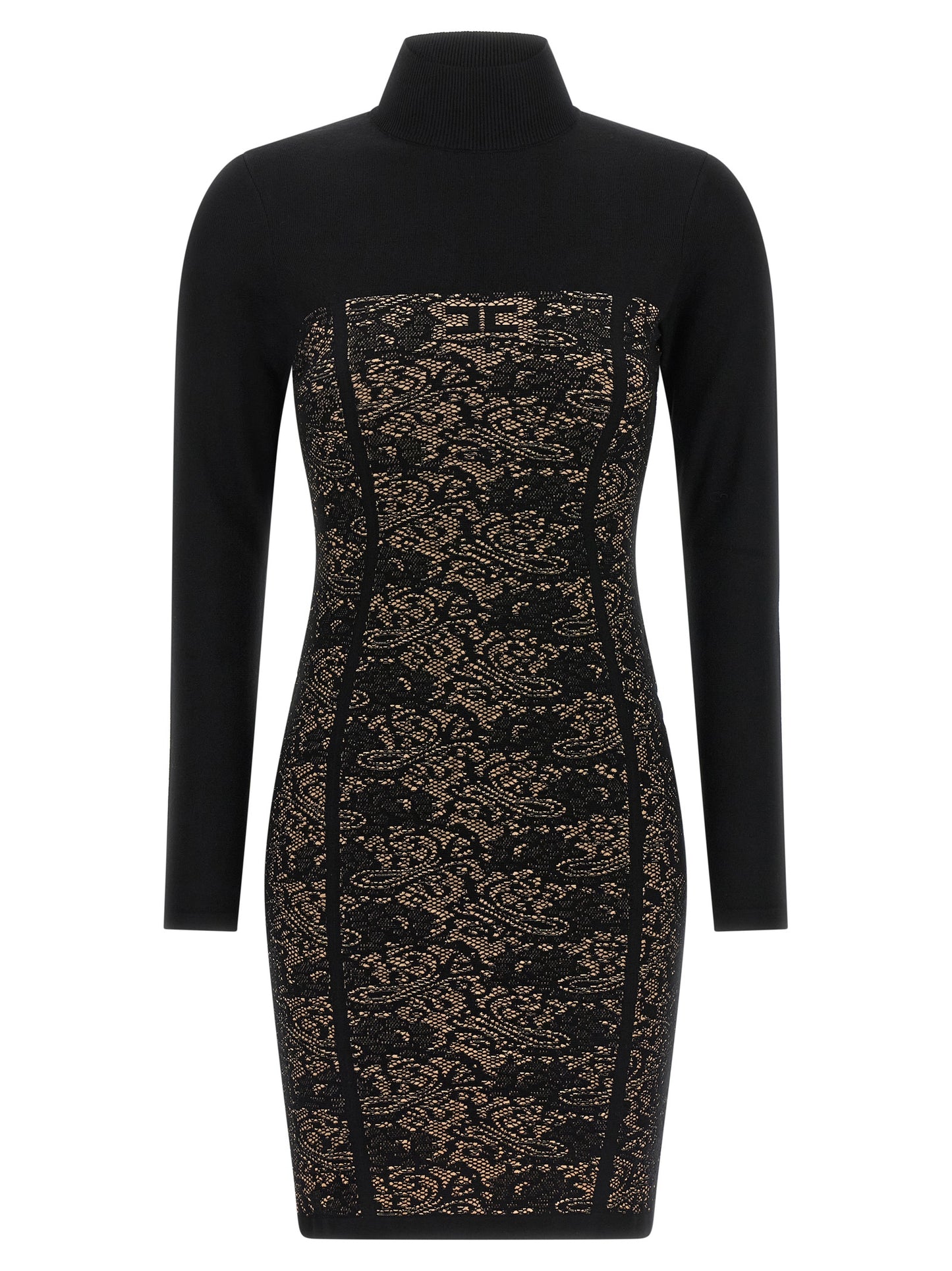 Elisabetta Franchi Black Viscose Short Dress