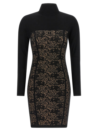 Elisabetta Franchi Black Viscose Short Dress