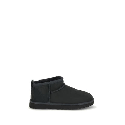 UGG Black Suede Leather Ankle Boots