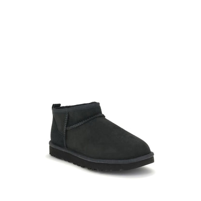 UGG Black Suede Leather Ankle Boots