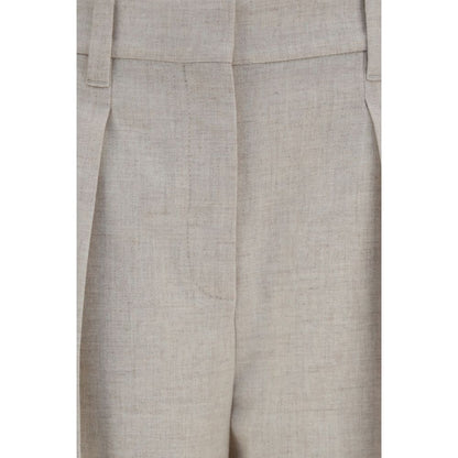 Brunello Cucinelli Beige Wool Oves Aries Dress Pants