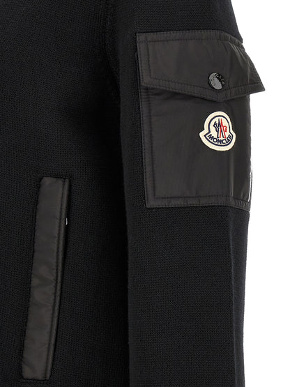 Moncler Black Polyamide Cardigan
