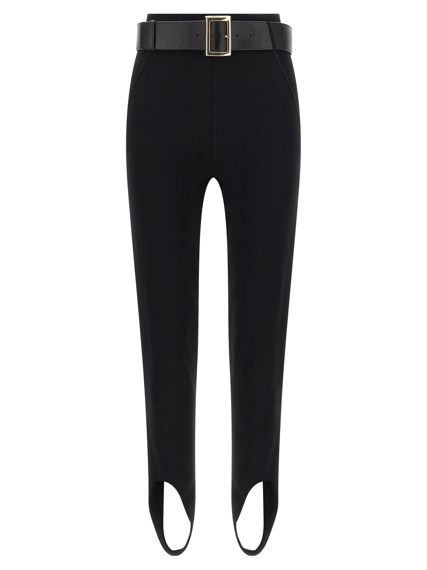 Self-Portrait Black Viscose Leggings