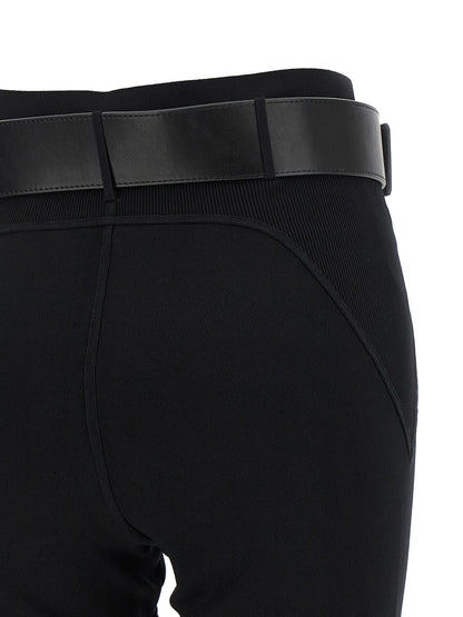 Self-Portrait Black Viscose Leggings