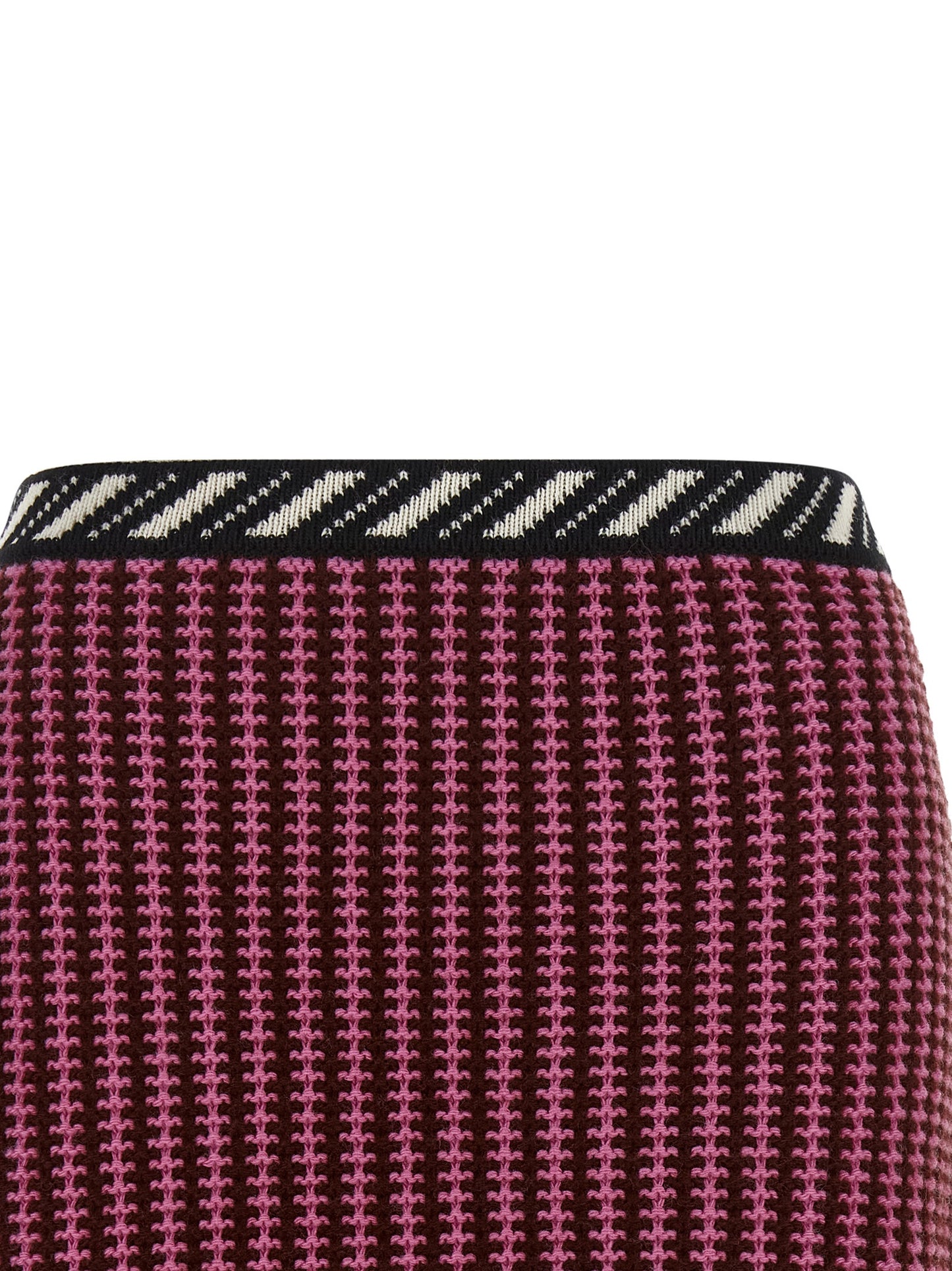 Versace Multicolor Virgin Wool Long Skirt