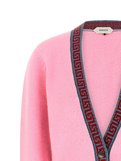 Versace Multicolor Virgin Wool Cardigan