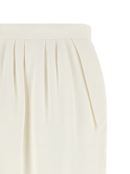 Stella McCartney White Polyester Midi Skirt
