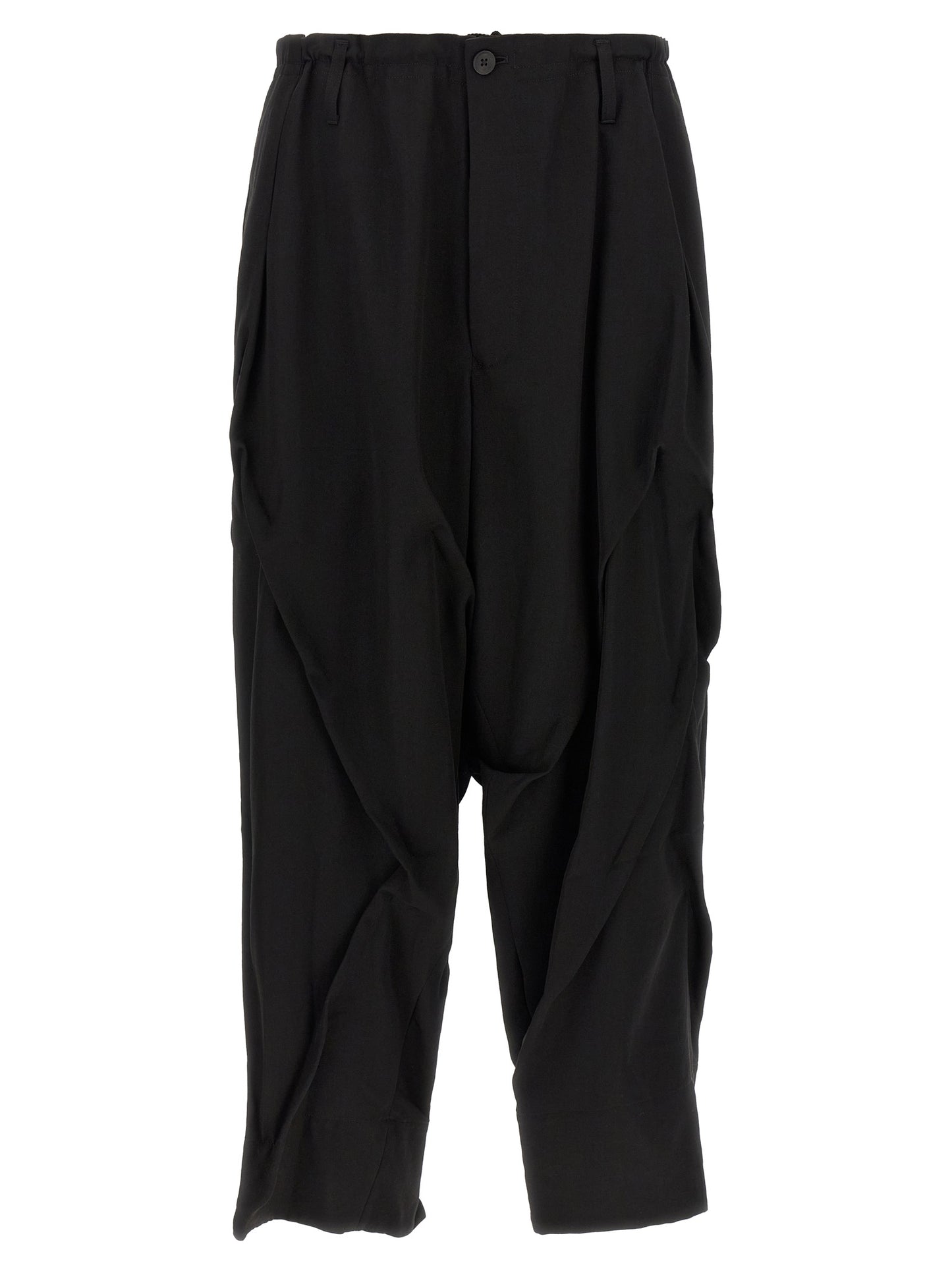 Yohji Yamamoto Black Wool Casual Pants