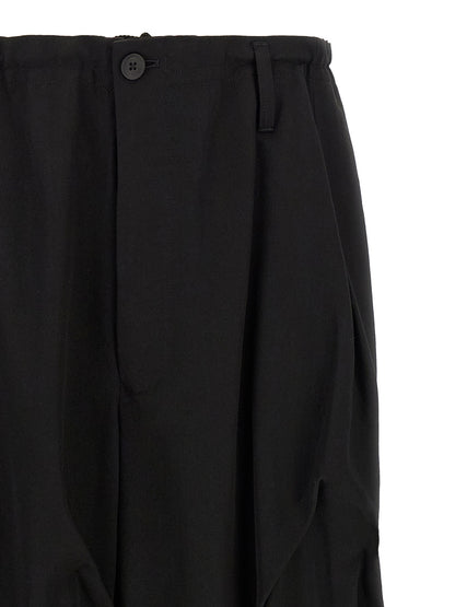 Yohji Yamamoto Black Wool Casual Pants