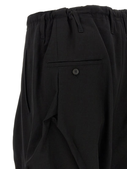 Yohji Yamamoto Black Wool Casual Pants