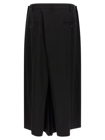 Yohji Yamamoto Black Wool Casual Pants
