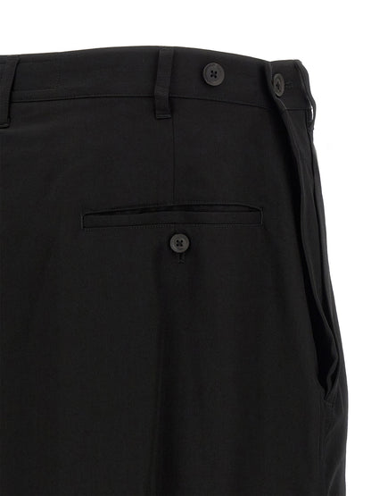 Yohji Yamamoto Black Wool Casual Pants