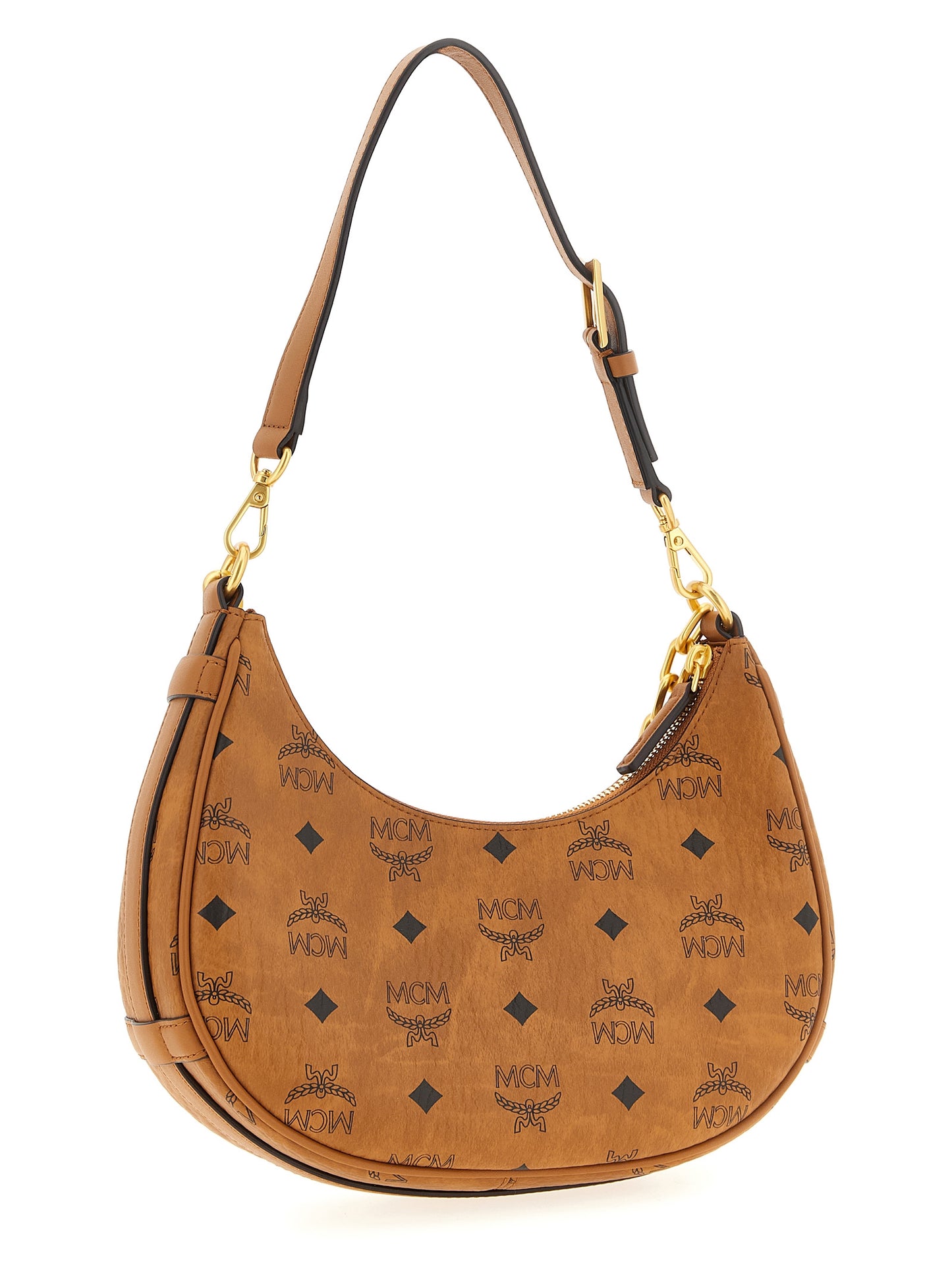 MCM Brown Polyethylene Shoulder Bag