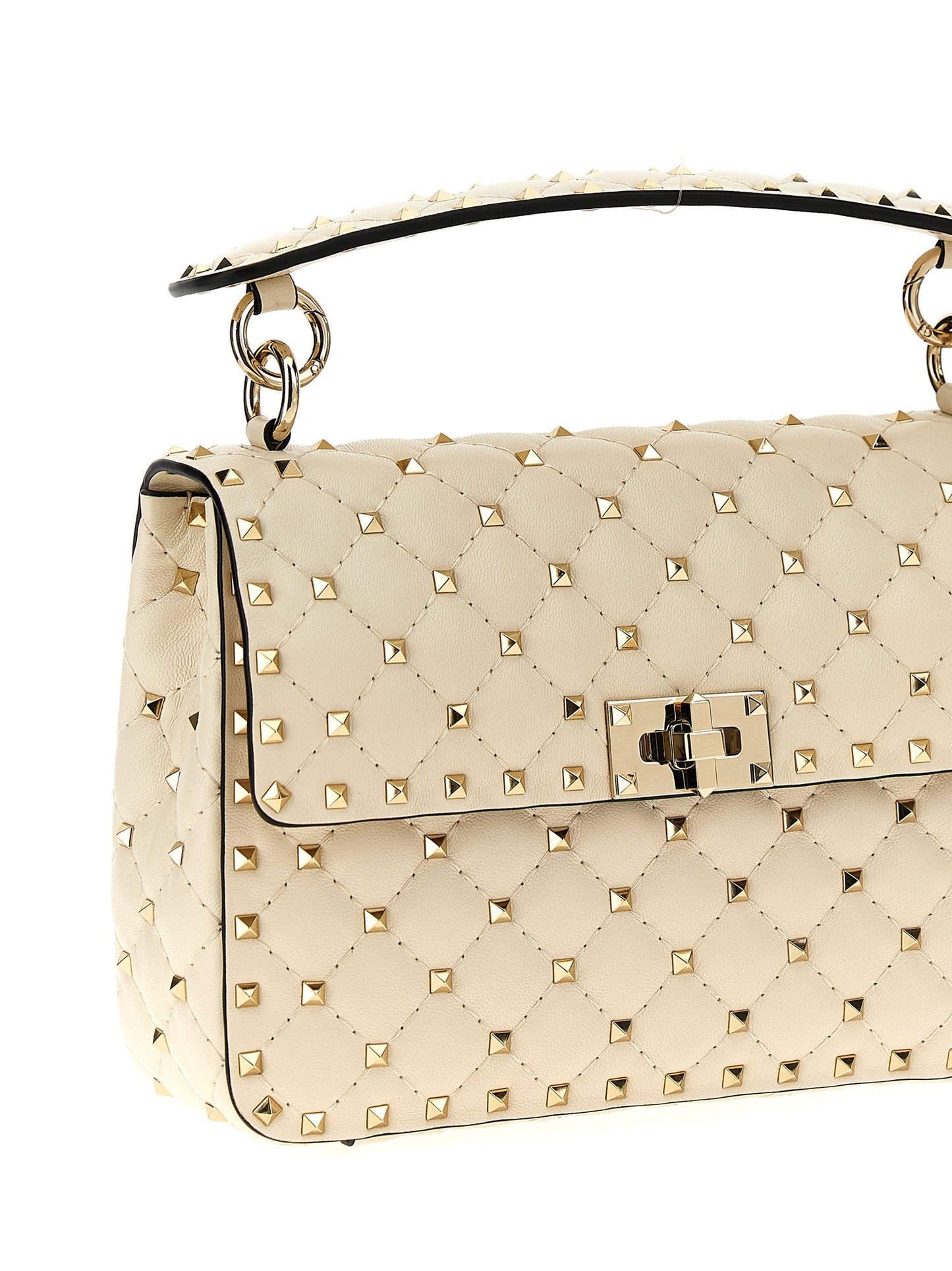Valentino Garavani White Lamb Leather Shoulder Bag