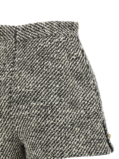Versace Bicolor Virgin Wool Bermuda Shorts