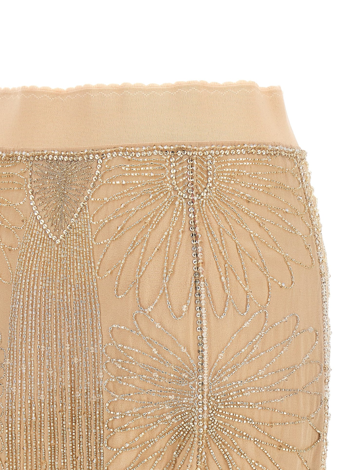 The Attico Multicolor Silk Long Skirt