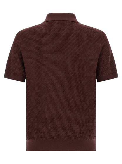 Brioni Purple Cotton Polo Shirt