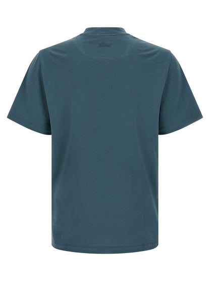 Brioni Blue Cotton T-Shirt