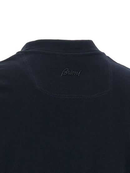 Brioni Blue Cotton T-Shirt