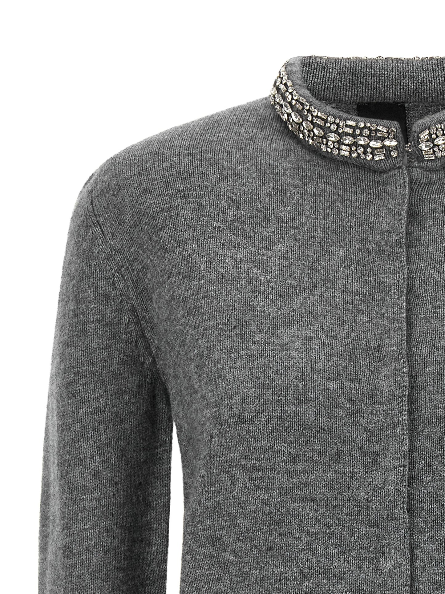 PINKO Gray Wool Cardigan