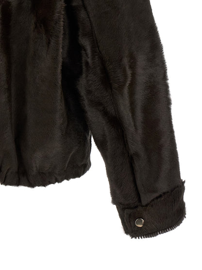 GIORGIO BRATO Brown Calfskin Leather Jacket