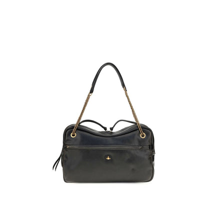 Vivienne Westwood Black Calf Leather Bos Taurus Shoulder Bag