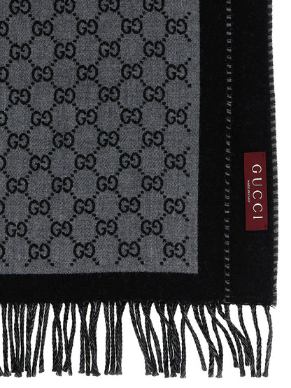 Gucci Gray Wool Scarf