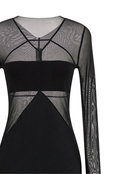 Rick Owens Black Nylon Long Dress