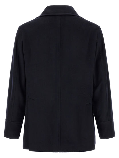 Brunello Cucinelli Blue Virgin Wool Coat