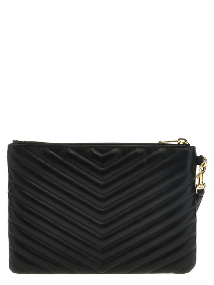 Saint Laurent Black Calfskin Clutch Bag