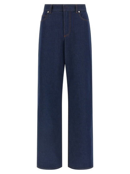 Fendi Blue Cotton Jeans Denim