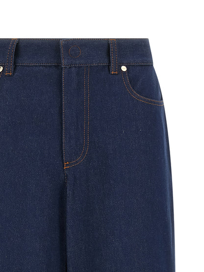 Fendi Blue Cotton Jeans Denim