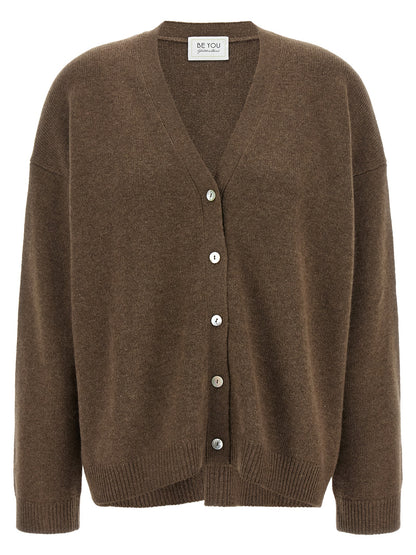 BE YOU Brown Cashmere Cardigan