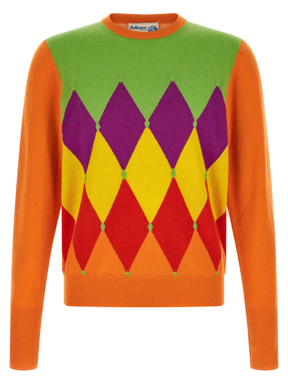 Ballantyne Orange Cashmere Cardigan
