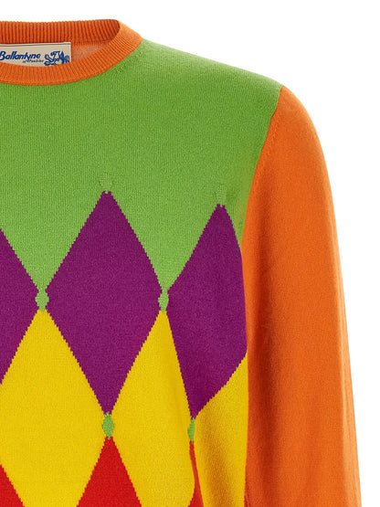 Ballantyne Orange Cashmere Cardigan