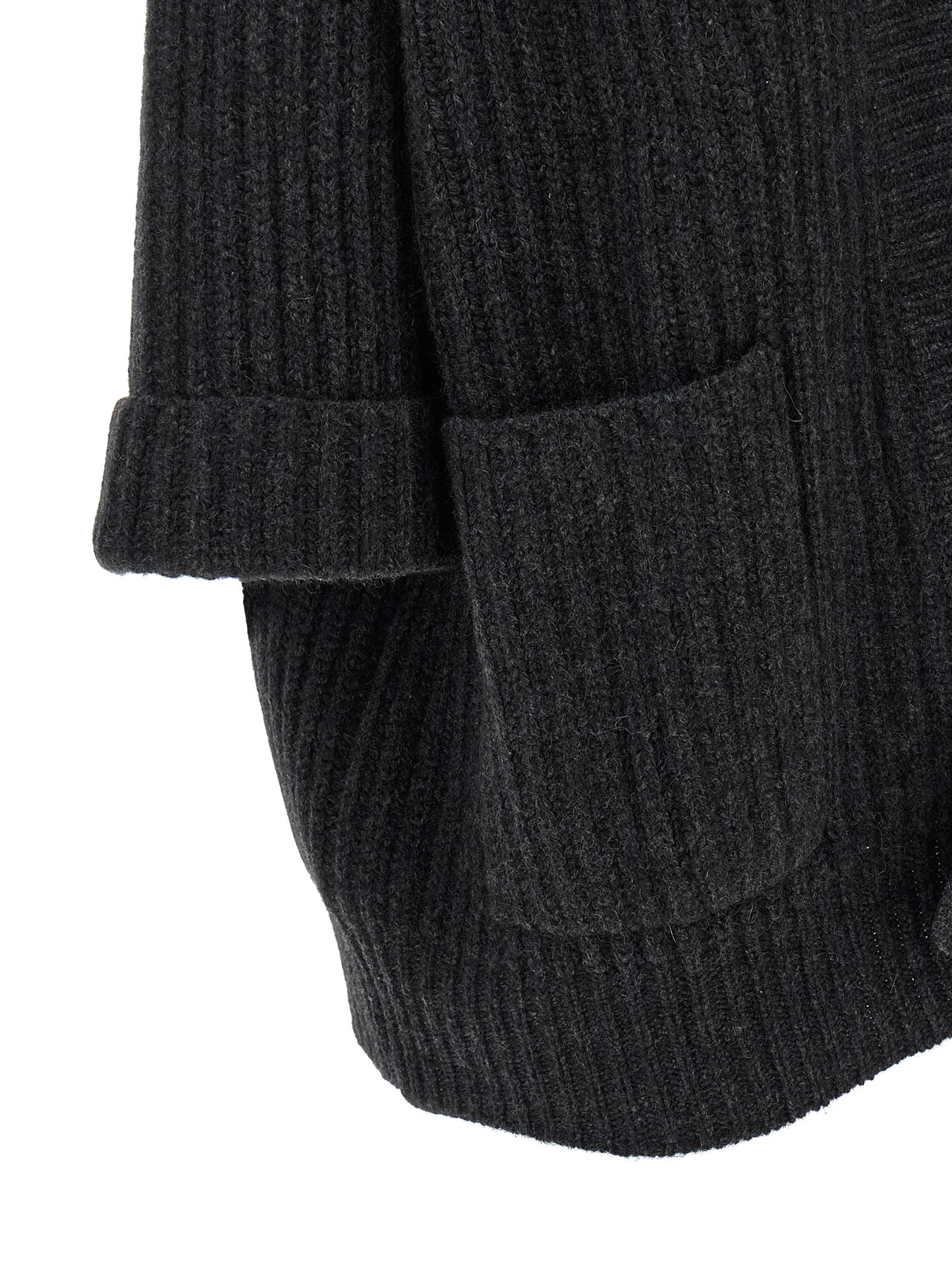 BE YOU Gray Cashmere Cardigan