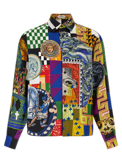 Versace Multicolor Silk Blouse