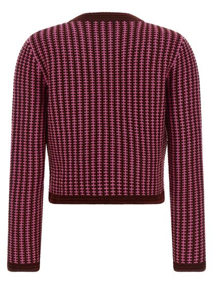 Versace Multicolor Virgin Wool Cardigan