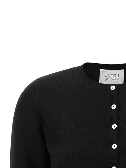 BE YOU Black Cashmere Cardigan
