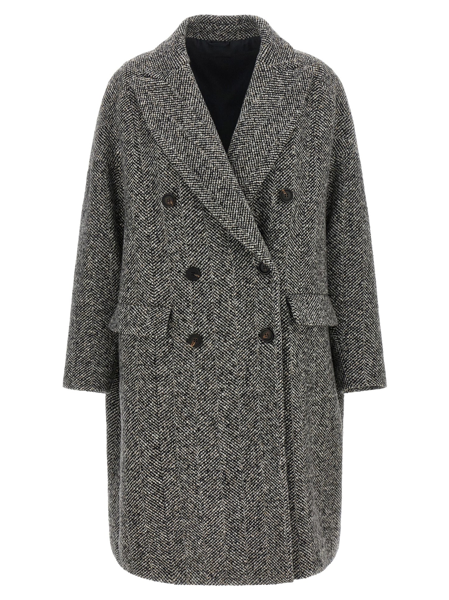 Brunello Cucinelli Gray Virgin Wool Coat