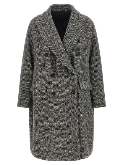 Brunello Cucinelli Gray Virgin Wool Coat