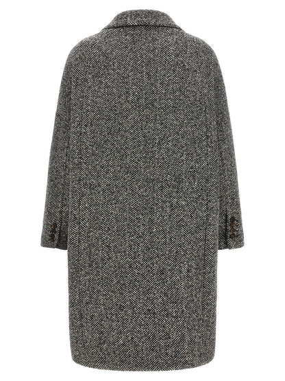 Brunello Cucinelli Gray Virgin Wool Coat