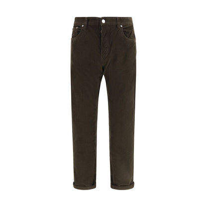 PT Torino Brown Cotton Casual Pants