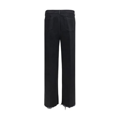 Rick Owens Black Cotton Flared Jeans