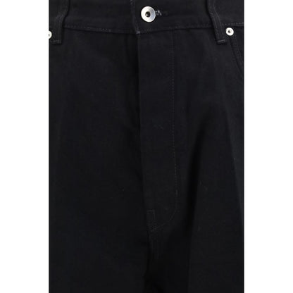 Rick Owens Black Cotton Flared Jeans